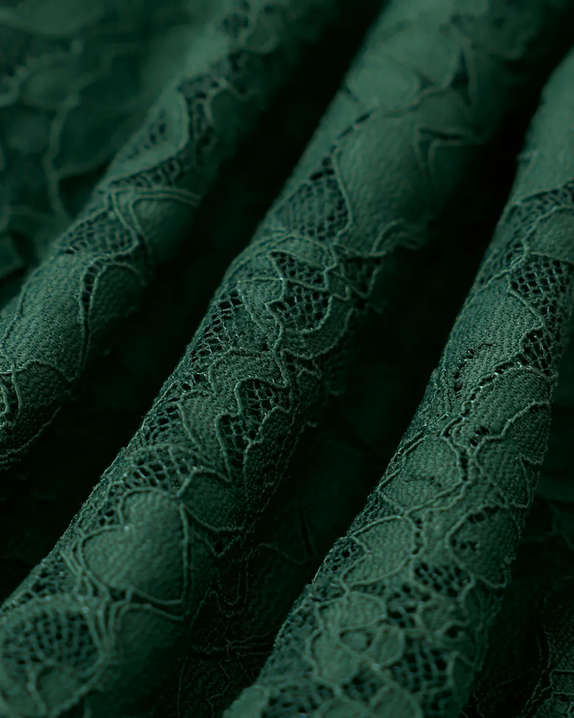 The Green Sweetheart Neck Lace Maxi Dress