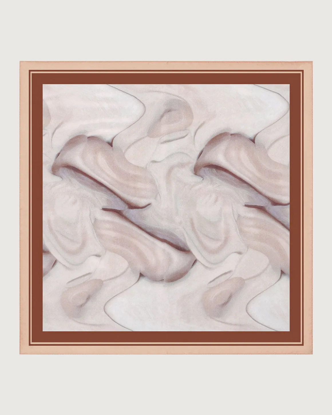 The Khaki Abstract Painting Square Scarf