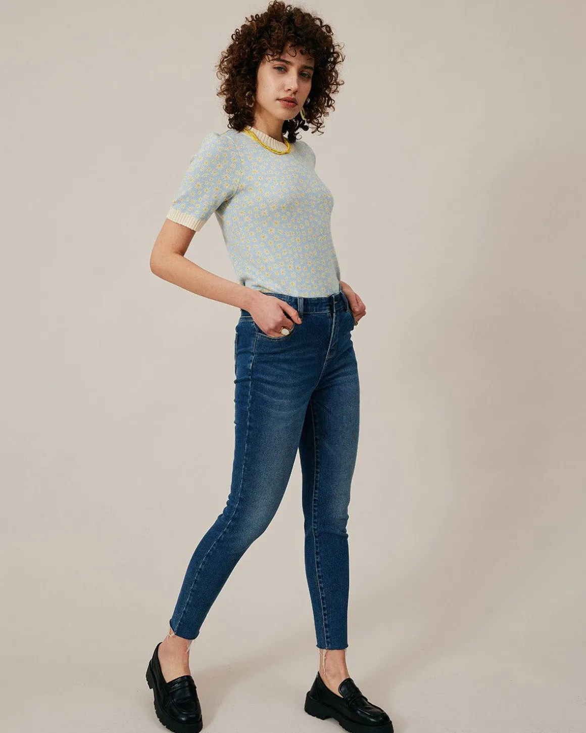 The Premium-fabric High-rise Skinny Jeans