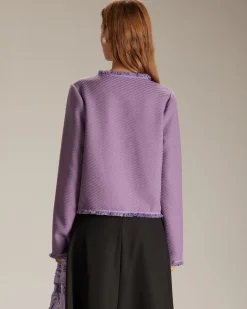 The Purple Crew Neck Single Breasted Jacket