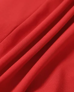 The Red Boat Neck High Waisted Mini Dress