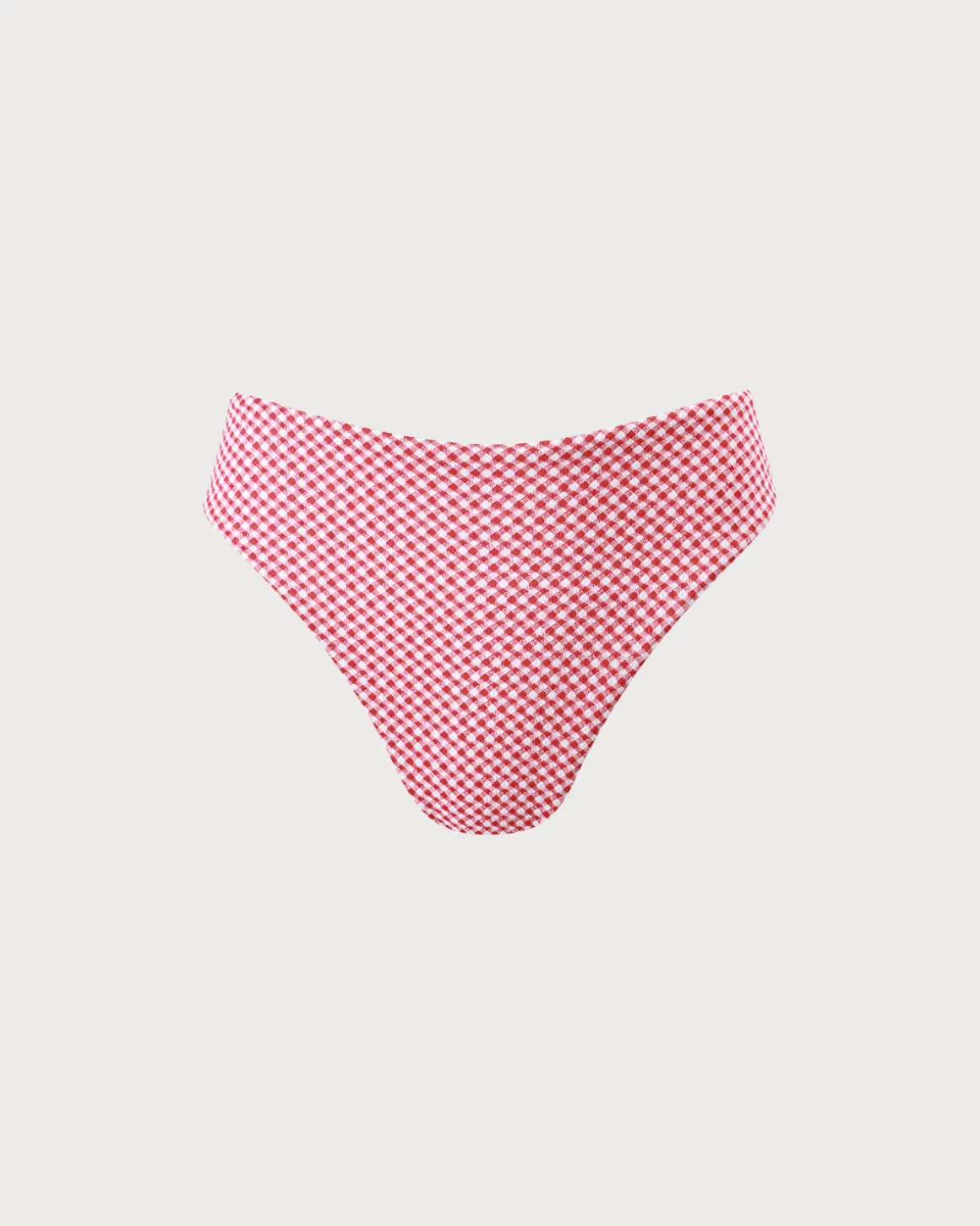 The Red Plaid Bikini Bottom