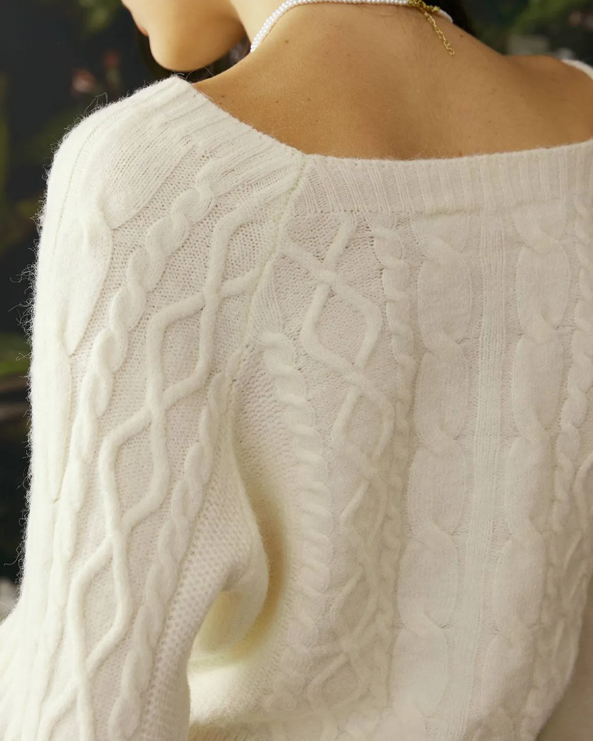 The Romance Cable Knit Crew Sweater
