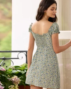 The Ruffle Edge Floral Mini Dress