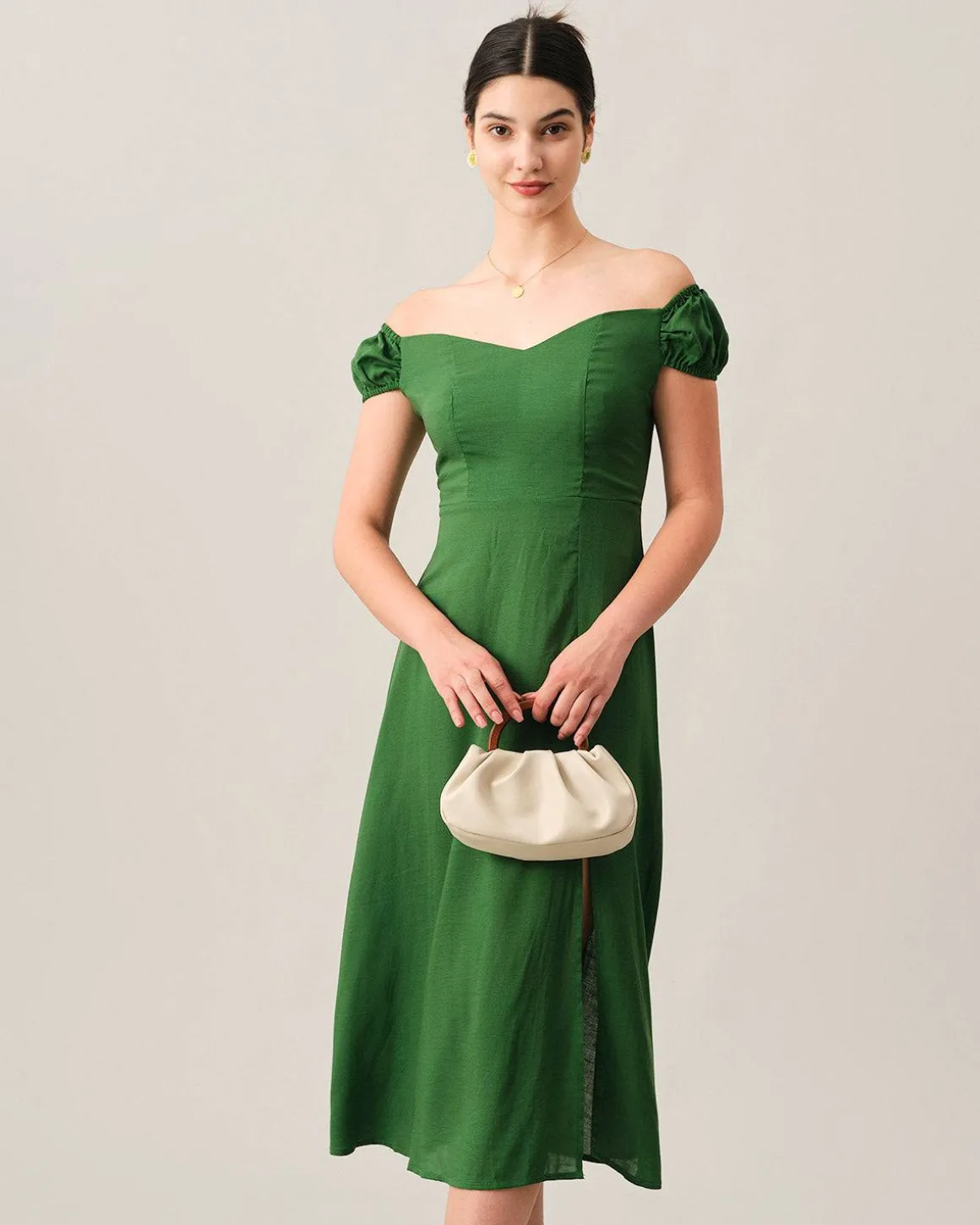 The Solid Ruched Handbag