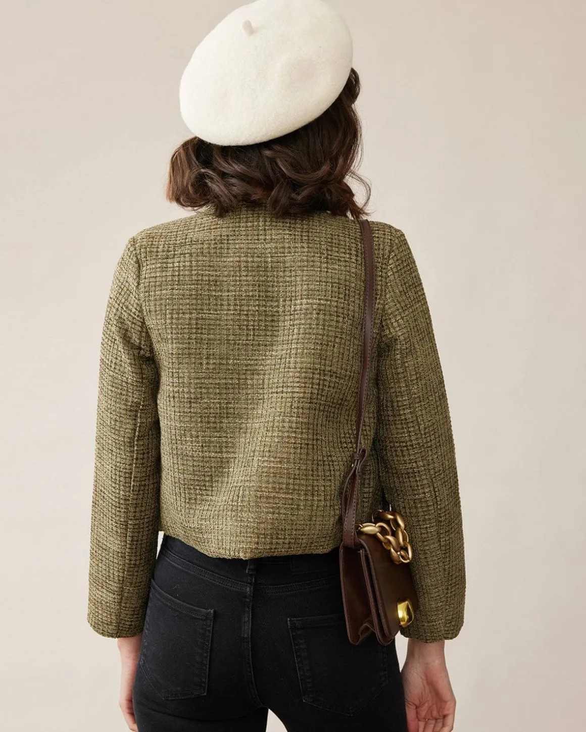 The Vintage Solid Tweed Coat