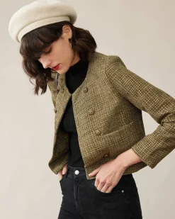 The Vintage Solid Tweed Coat