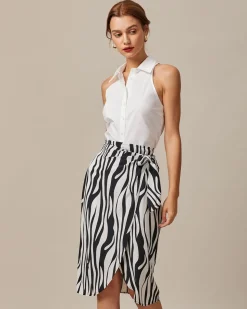 The White Collared Button Up Sleeveless Shirt