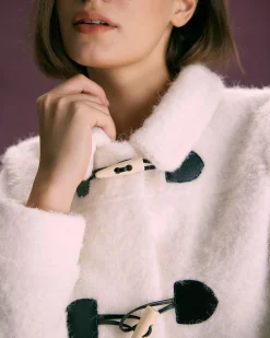 The White Horn Button Long Sleeve Jacket