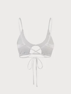 The White Water Ripple Cut-Out Bikini Top