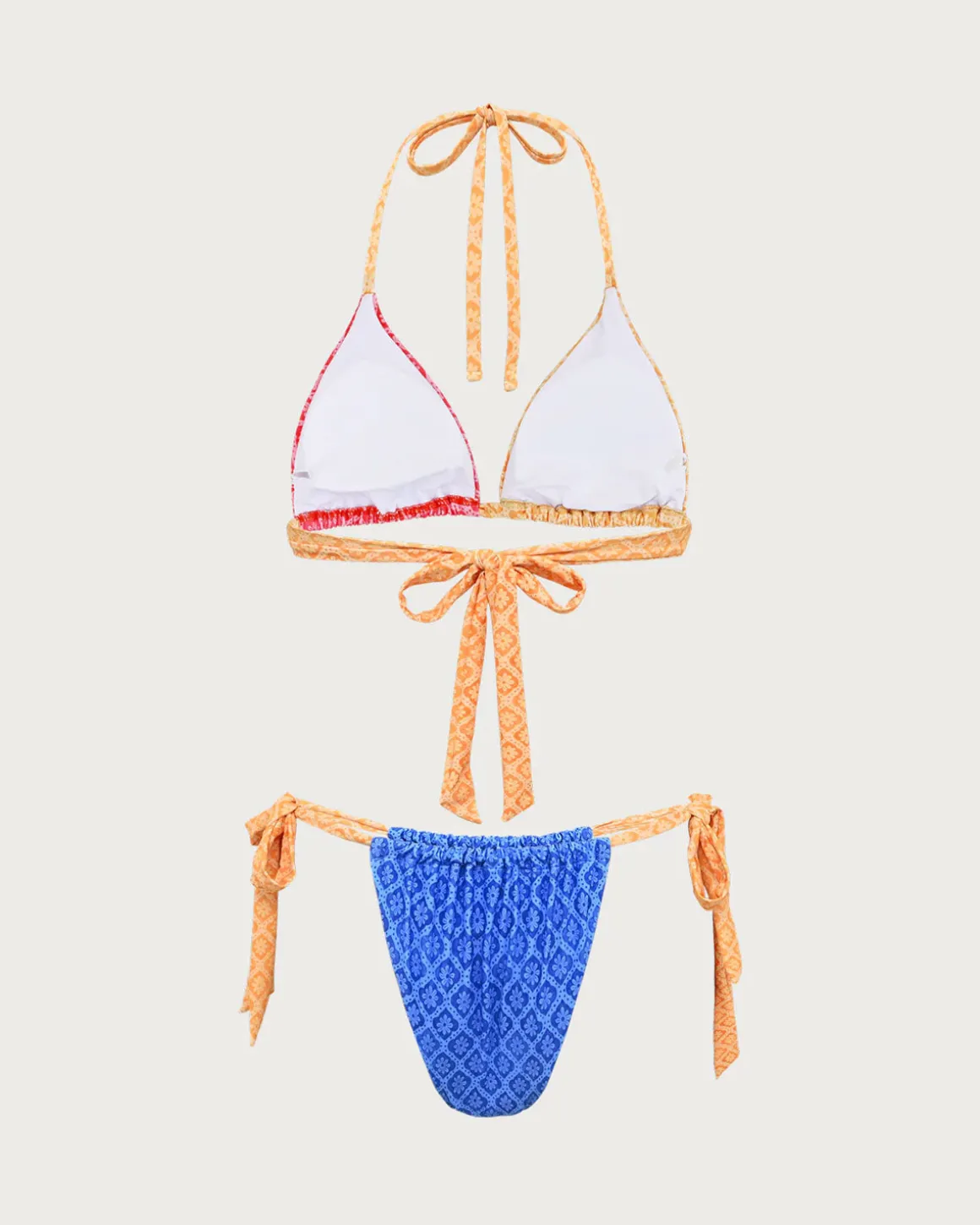 Three-Color Triangle Bikini Set