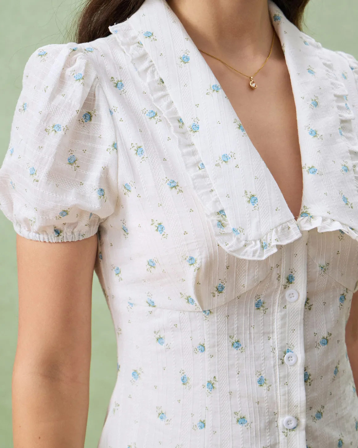 White Floral Chelsea Mini Dress