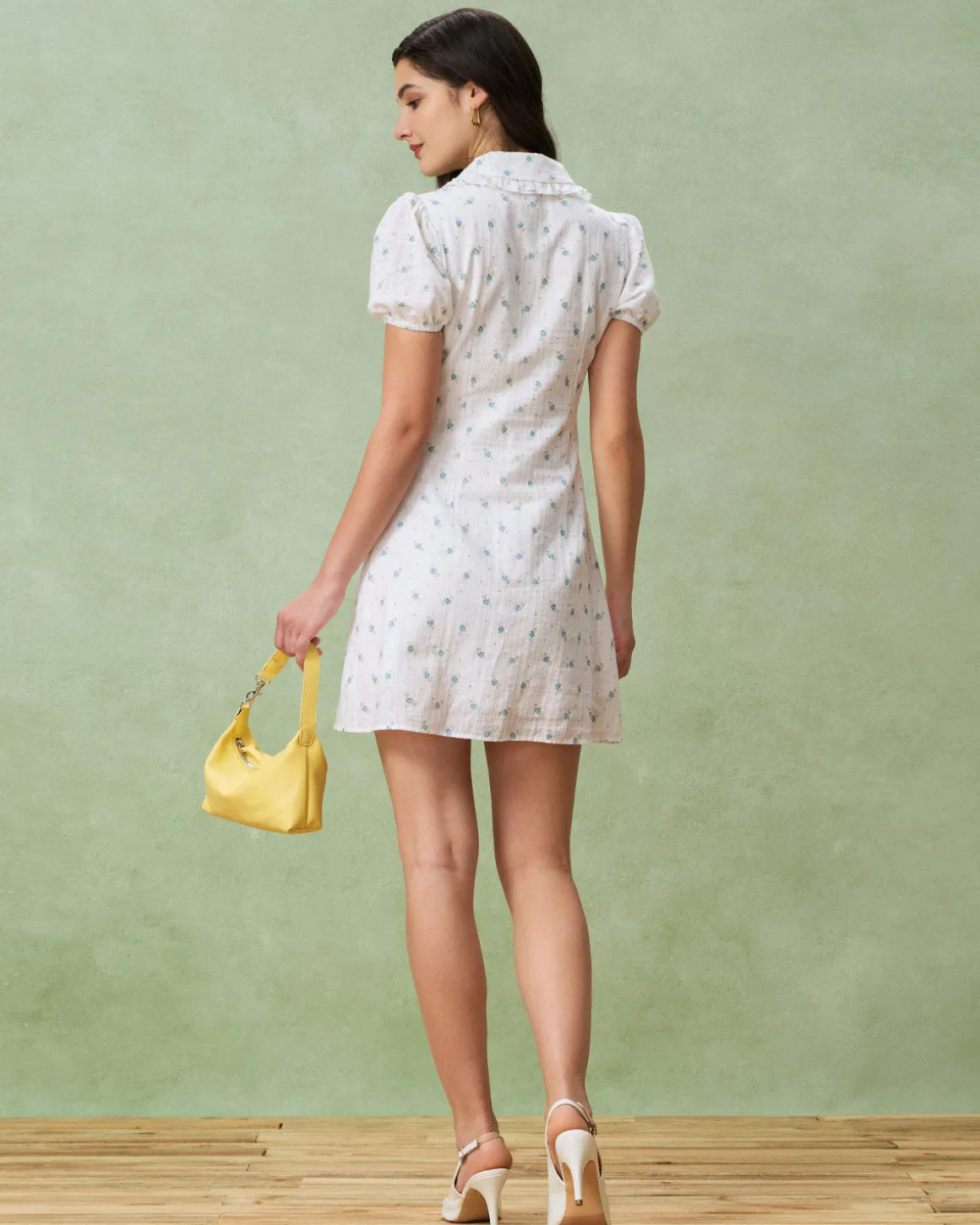 White Floral Chelsea Mini Dress