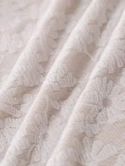 White Jacquard Slip Maxi Dress