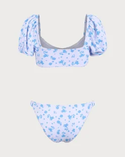 White Knitted Tank Top Heartbreaking Bikini Set