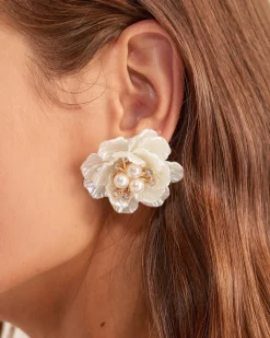 White Pearl Earrings