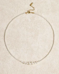 White Pearl Retro Alloy Necklace