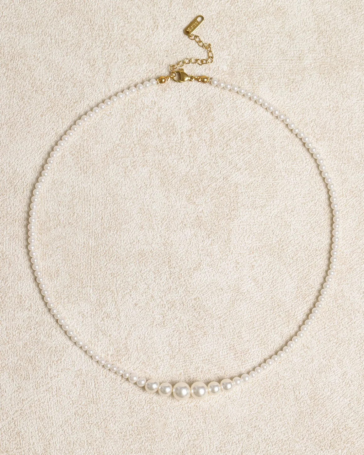 White Pearl Retro Alloy Necklace