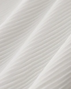 White Pleated Midi Skirt