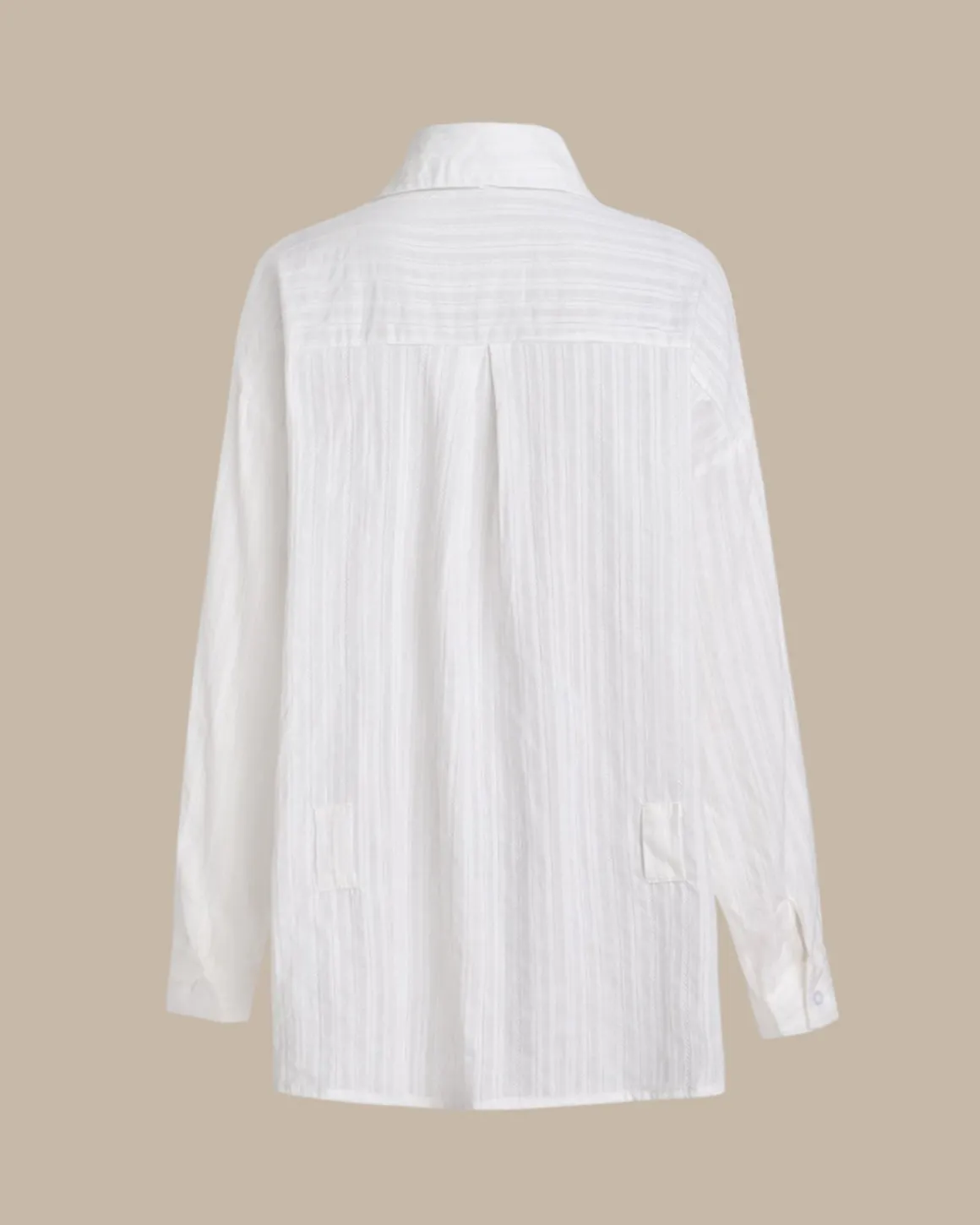 White Pocket Oversized Shirt