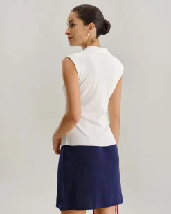 White Ruched Single Breasted Cardigan