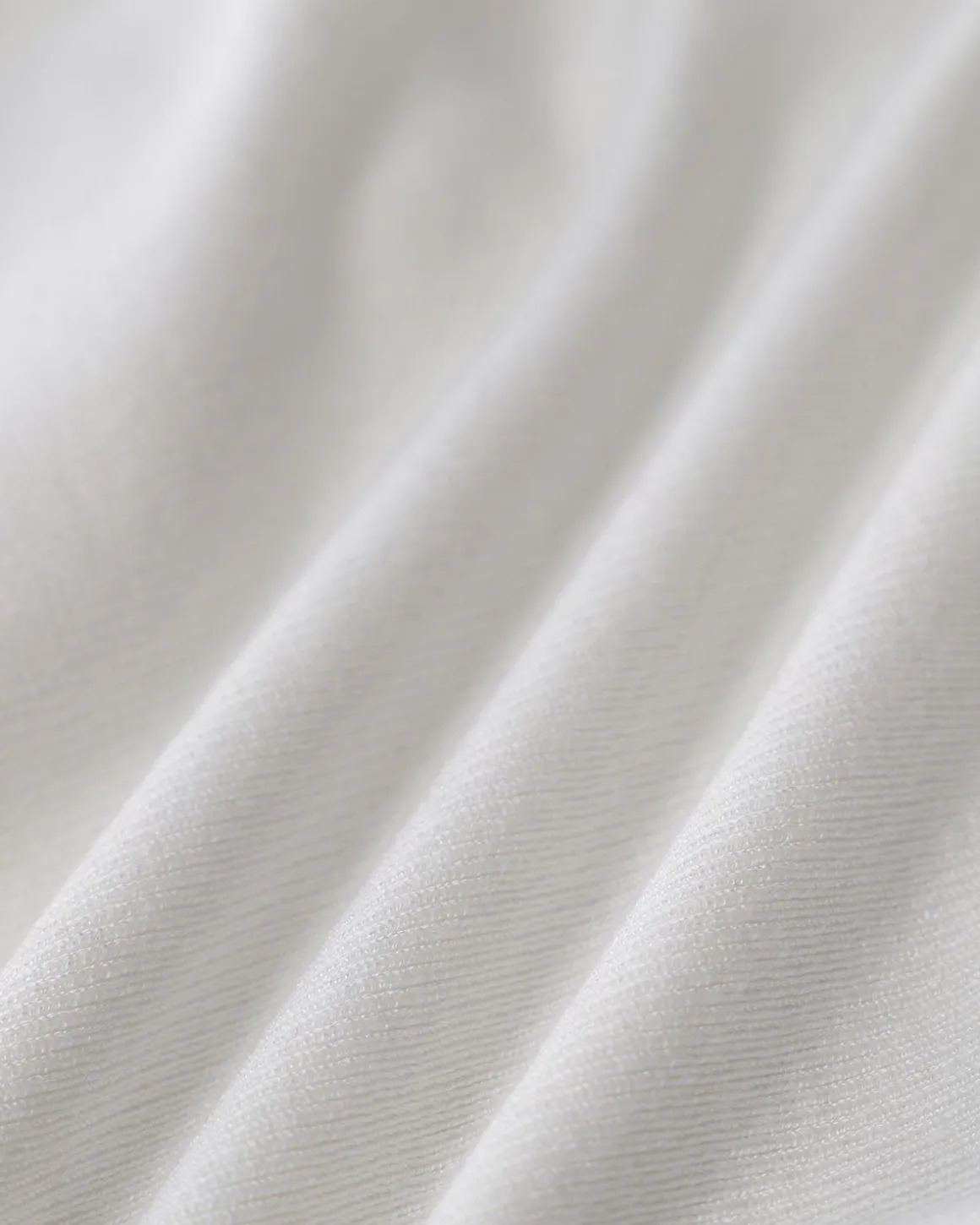 White Ruched Single Breasted Cardigan