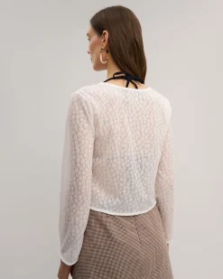 White See-Through Cardigan