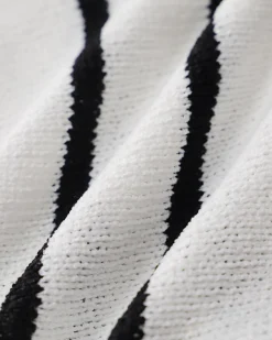 White Striped Single Breasted Vest