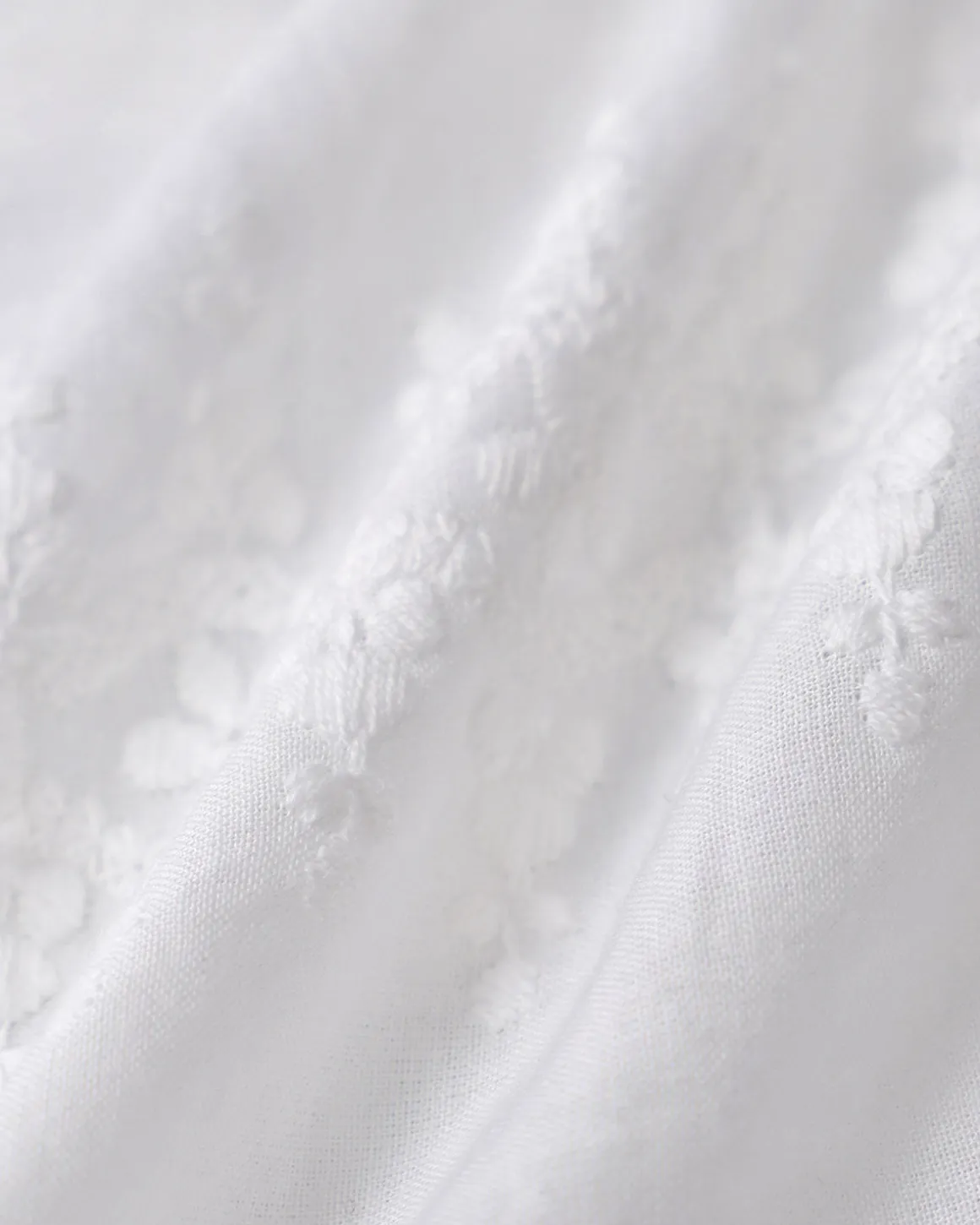 White Textured Cap Sleeve Blouse