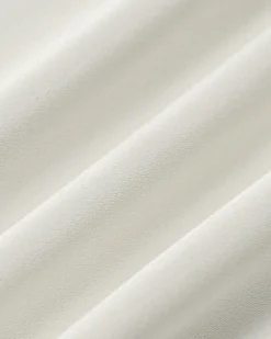 White Textured V-Neck Midi Dress