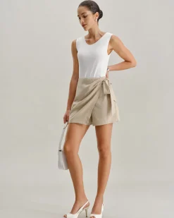White V Neck Slim Tank Top