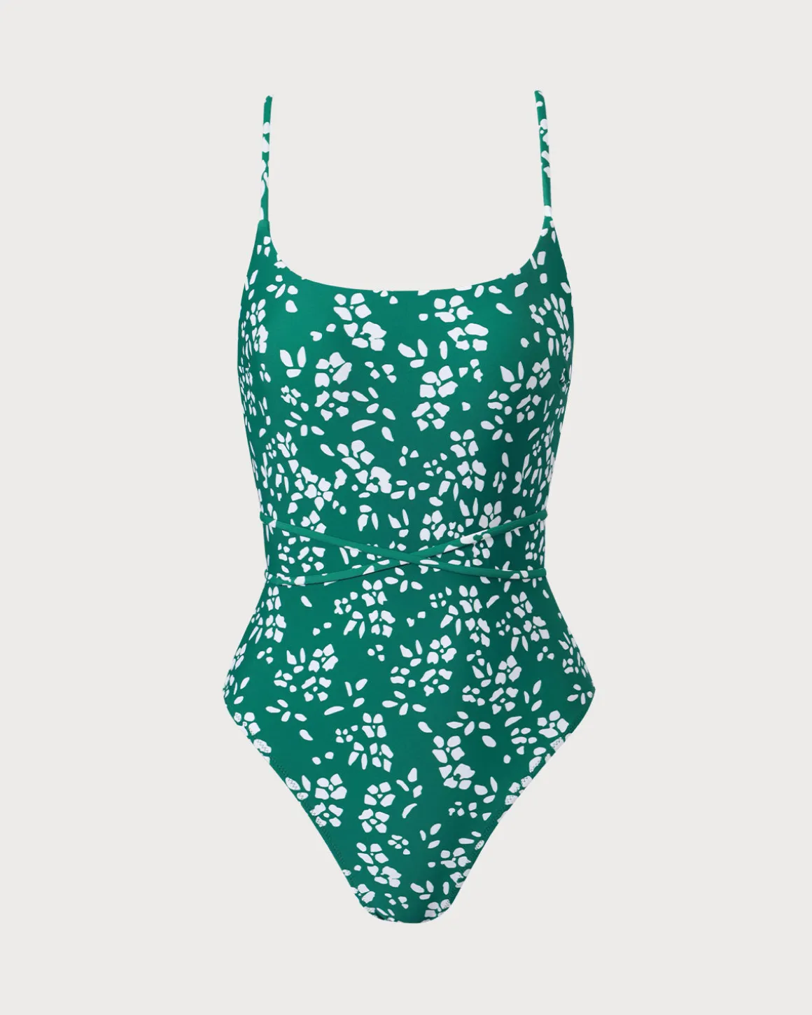 Women's Knitted Floral One-Piece Swimsuit