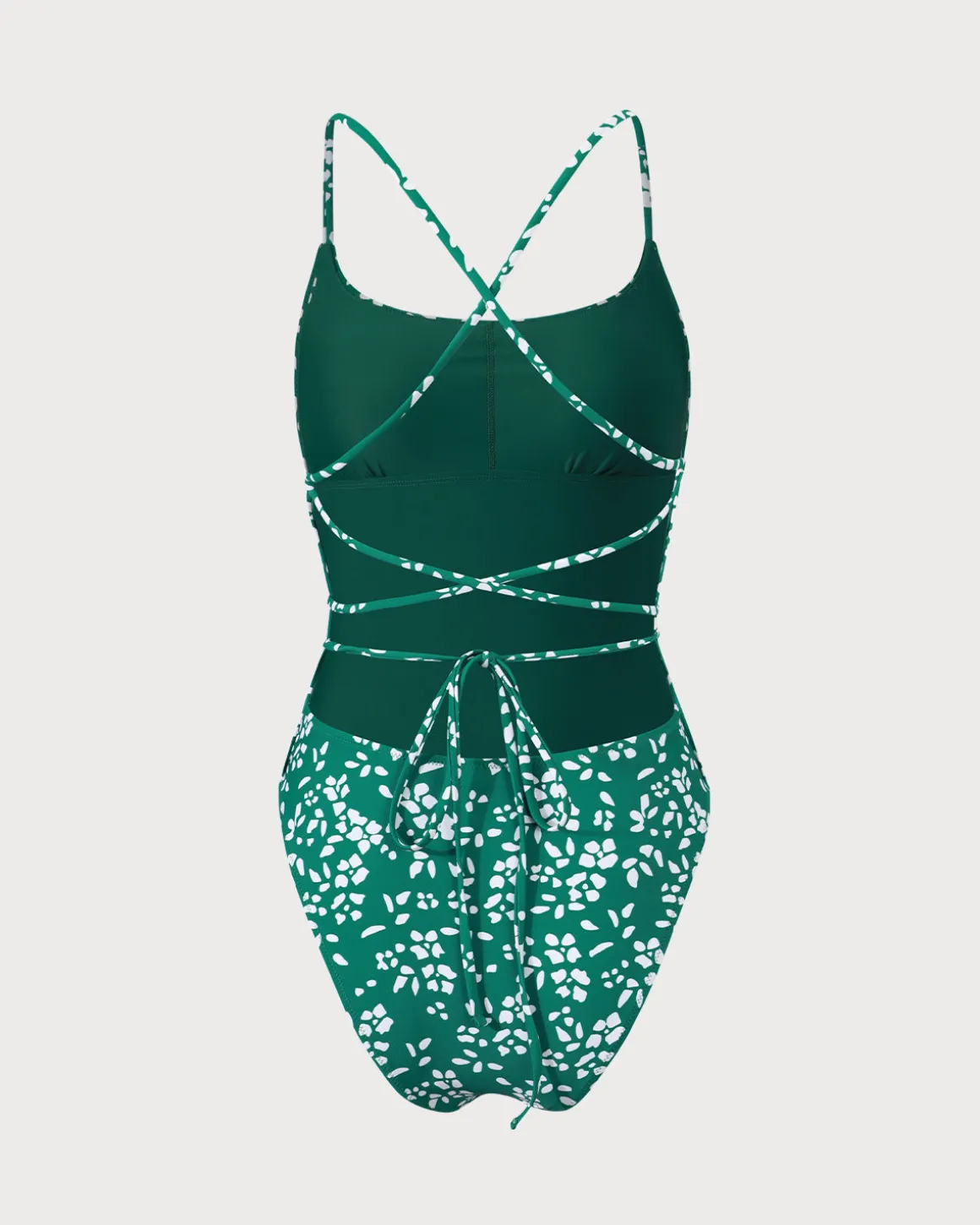 Women's Knitted Floral One-Piece Swimsuit