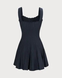Women's Navy Knitted Sweater Dress