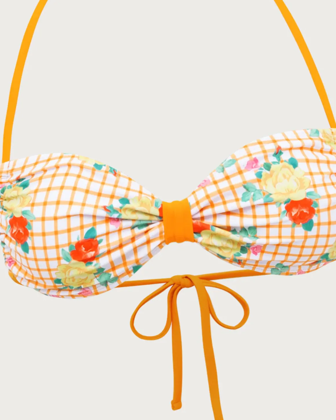 Yellow Floral Tie-Back Bikini Set