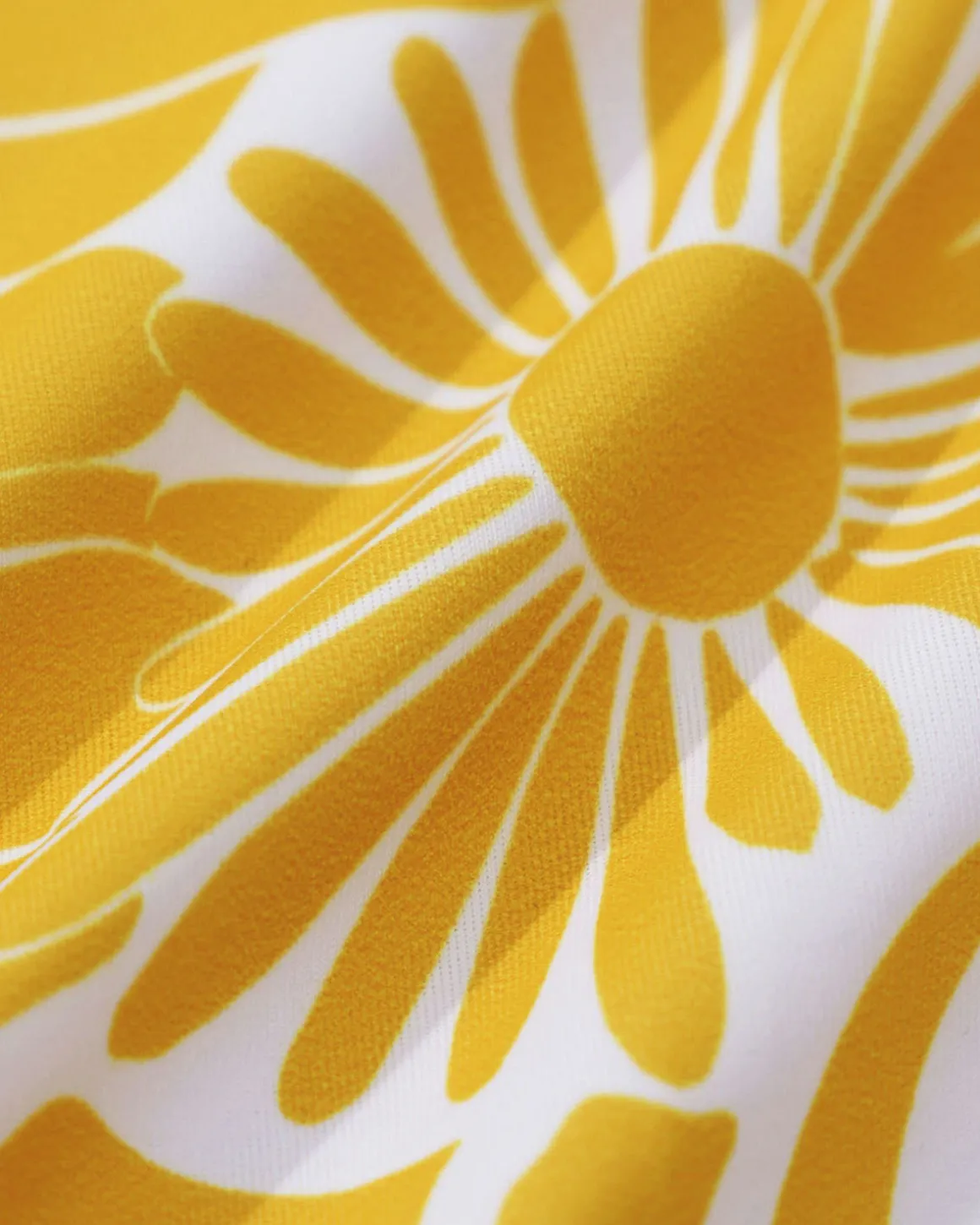 Yellow Knit Floral Ruffle Bikini Set