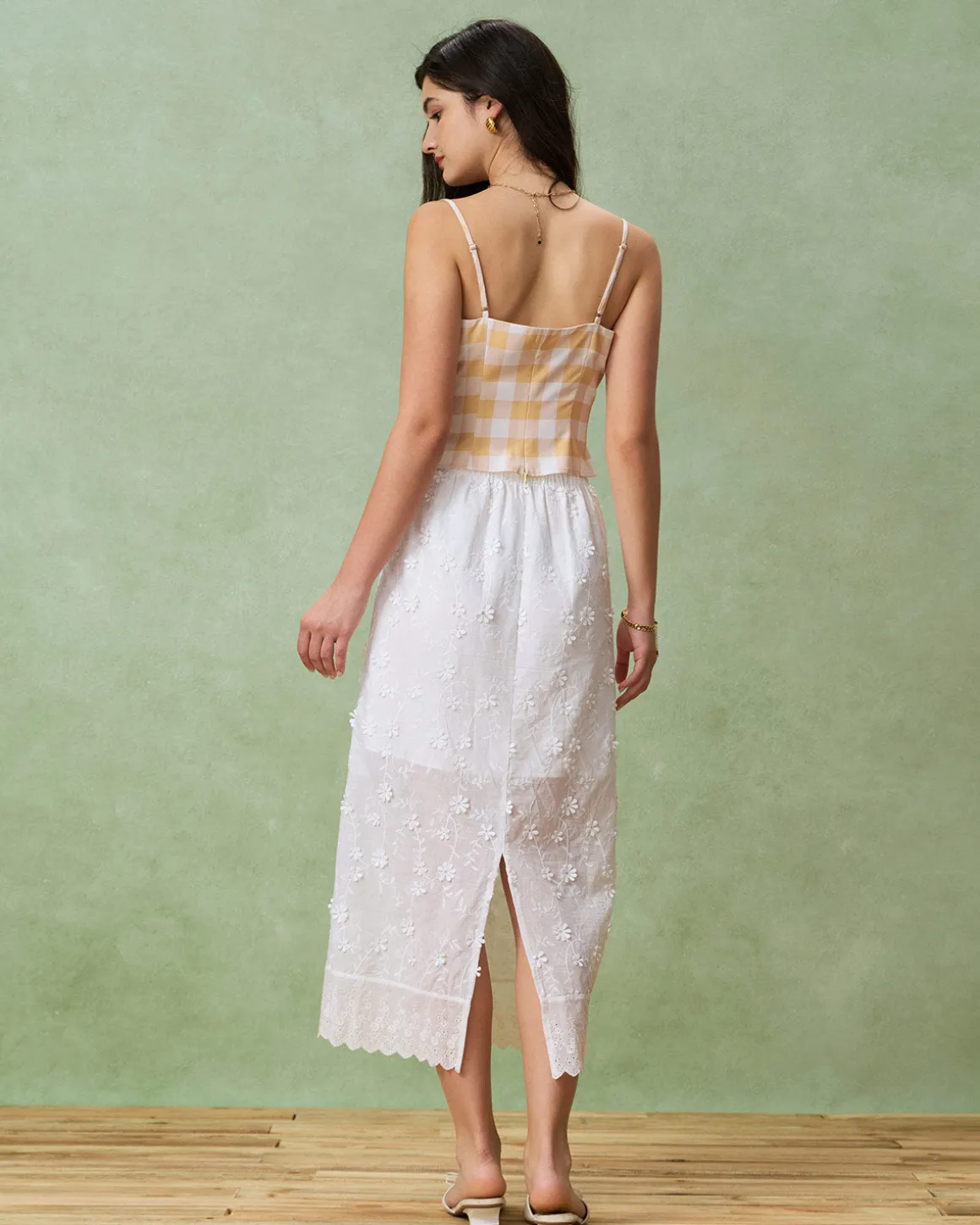 Yellow Plaid Cami Top