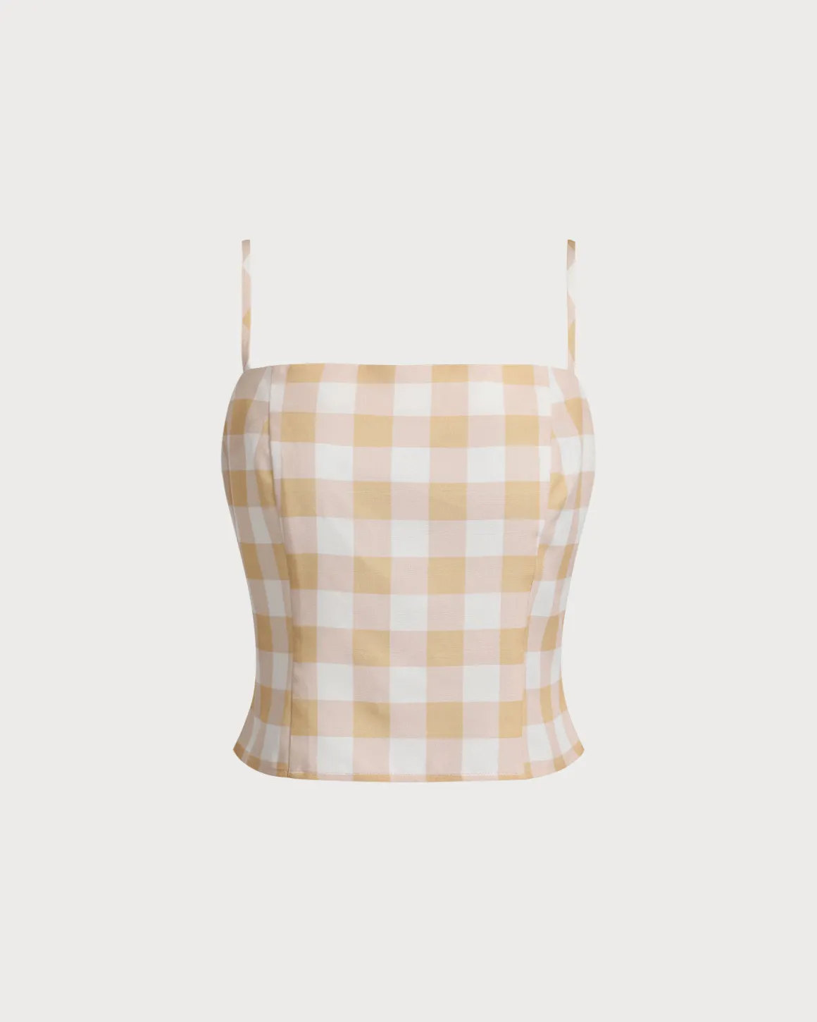 Yellow Plaid Cami Top