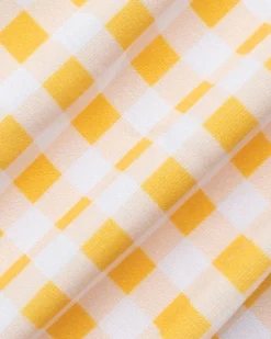 Yellow Plaid Triangle Bikini Set