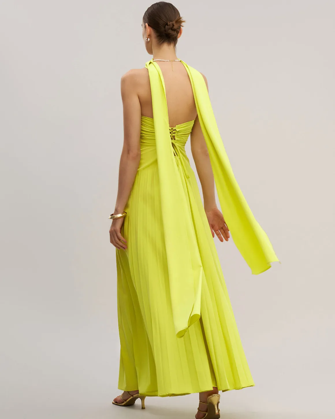 Yellow Strapless Maxi Dress